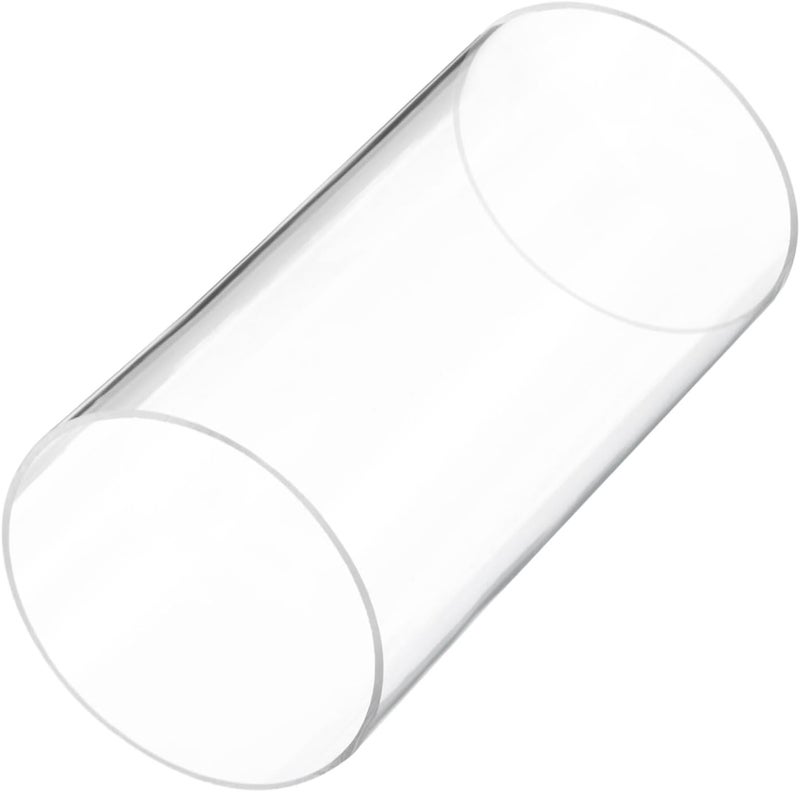 Rebower 8" Clear Plastic Rigid Pipe 115mm ID x 120mm OD (4 1/2" ID x 4.7" OD) Acrylic Round Polycarbonate Tubing, [for Plumbing, Hydraulics, Aquarium] - Image 1